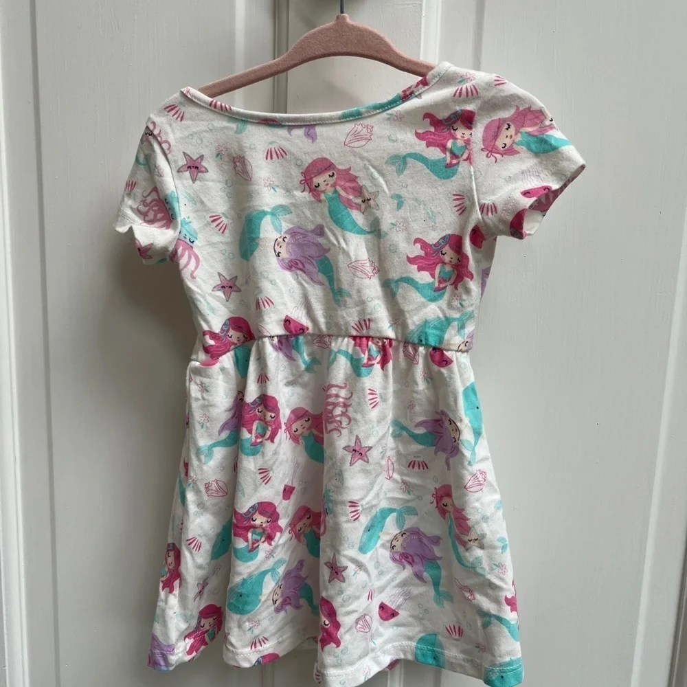 The Children’s Place 12-18M Multicolor Mermaid Short Sleeve Flowy Girls Dress